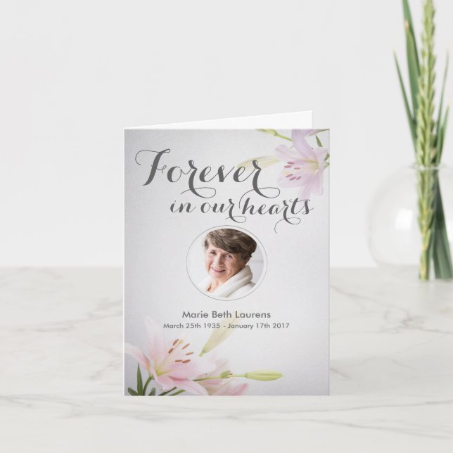 Carte de note commémorative de Merci de sympathie (Devant)