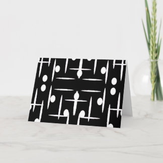 Carte de note contemporaine en noir et blanc