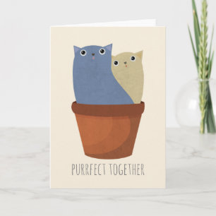 Carte de note Couple Chat Personnalisable