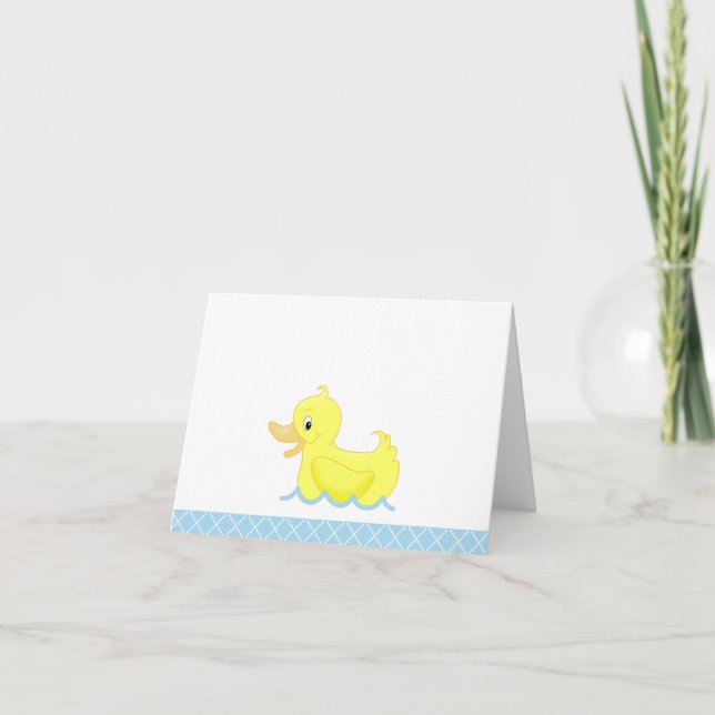 Carte de note Customisée Cute Yellow Duck (Devant)
