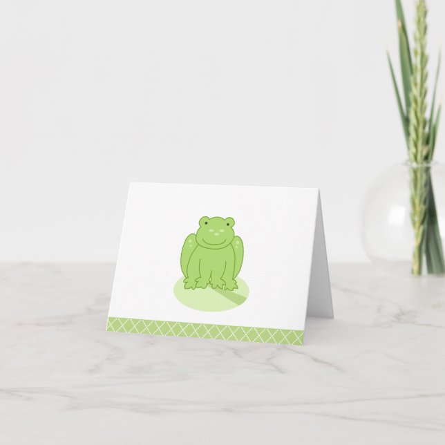 Carte de note Customisée Grenouille à lèvres verte (Devant)