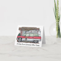 Carte de note d'ambulance