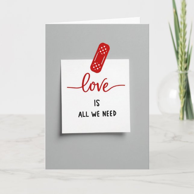 Carte de note d'amour à pois rouges (Devant)