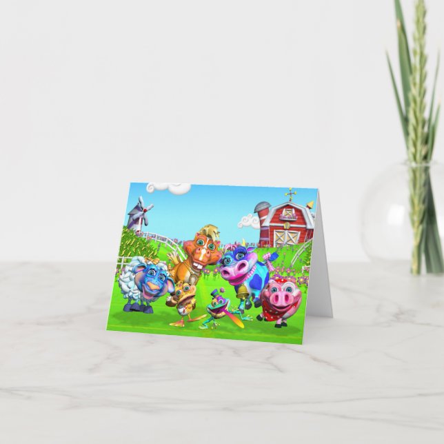 Carte de note d'animaux de ferme de GiggleBellie (Devant)