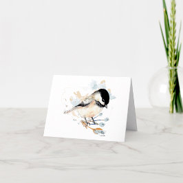 Carte de note d'aquarelle de poulet
