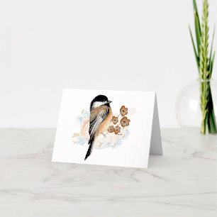 Carte de note d'aquarelle de poulet