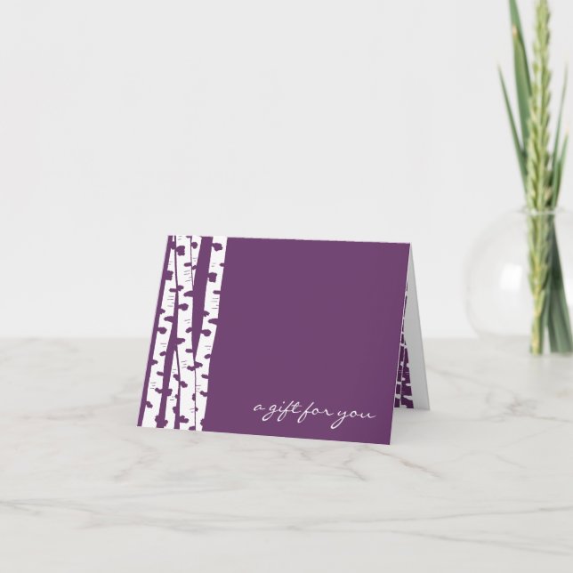 Carte de note d'arbre de bouleau pour n'importe qu (Devant)