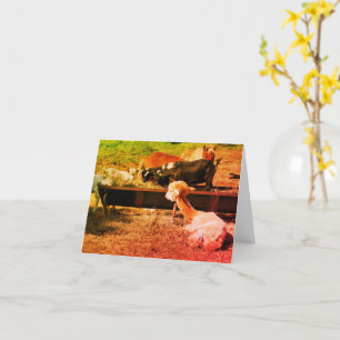 Carte de note d'art de Farm Animal Friends