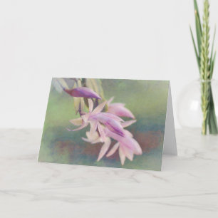 Carte de note d'art rose Cactus