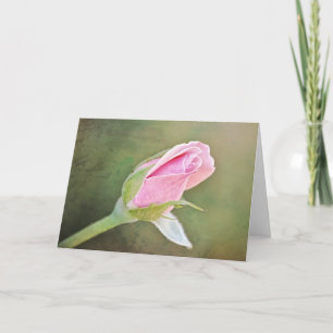 Carte de note d'art Rose Rose Bud
