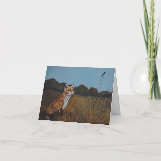 Carte de note d'art sur les animaux sauvages de Re (Devant)