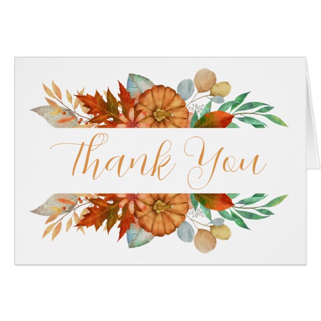 Carte de note d'automne (Devant horizontal)