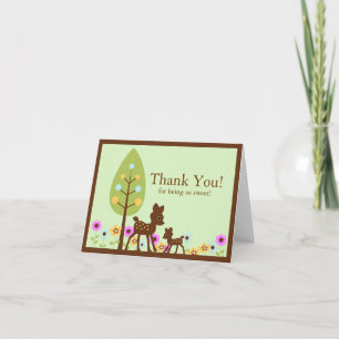 Carte de note de Baby shower de cerfs