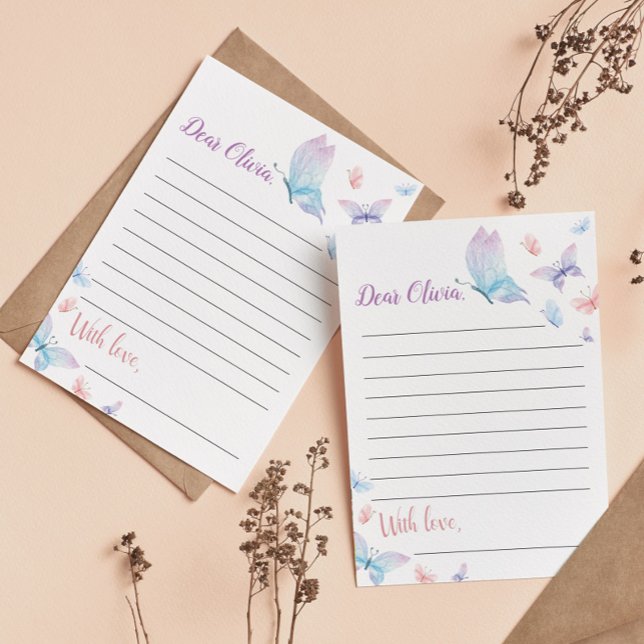 Carte de note de capsule temporelle papillon (Créateur téléchargé)