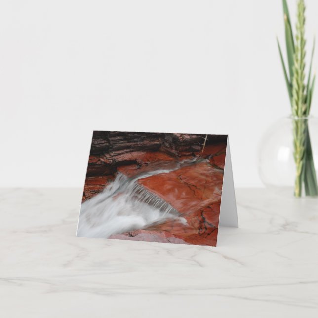 Carte de note de cascade (blanc) (Devant)