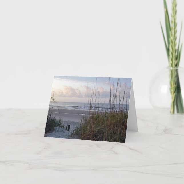 Carte de note de chemin de plage (Devant)