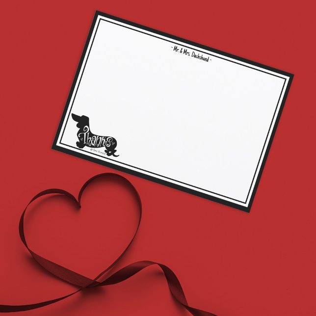 Carte de note de chien mignonne Dachshund Merci pe (Créateur téléchargé)