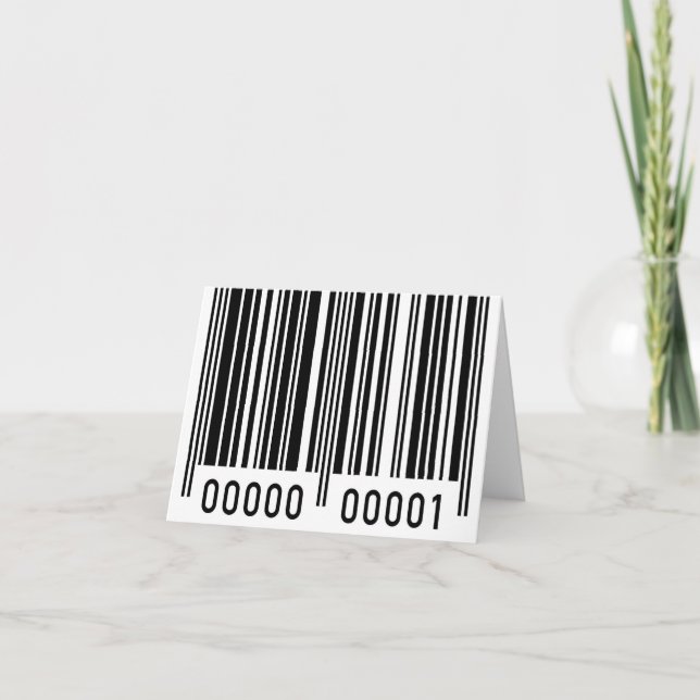 Carte de note de code-barres noir (Devant)