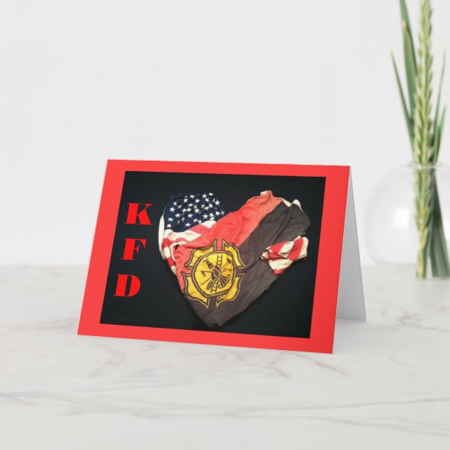 Carte de note de corps de sapeurs-pompiers (Devant)