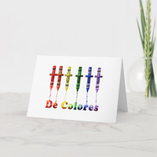 Carte de note de Crayon De Colores avec des