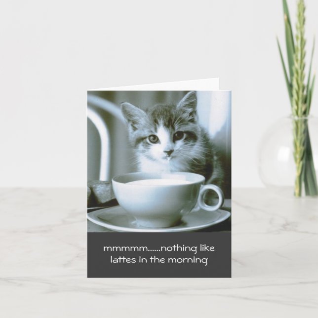 Carte de note de fin de matinée pour chaton (Devant)