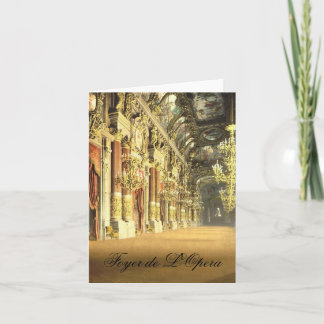 Carte de note de Foyer de L'Opera Blank