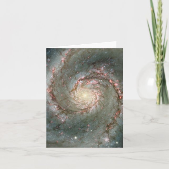 Carte de note de galaxie en spirale du tourbillon (Devant)