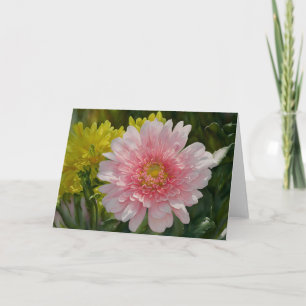 Carte de note de Gerbera Fleur Faisy Pretty Rose