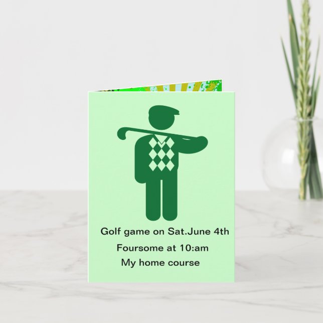 Carte de note de golf (Devant)