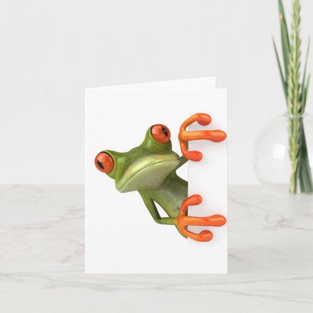 Carte de note de grenouille d'arbre (Devant)