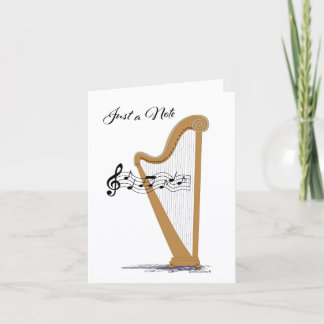 Carte de note de harpe musicale avec des lignes à