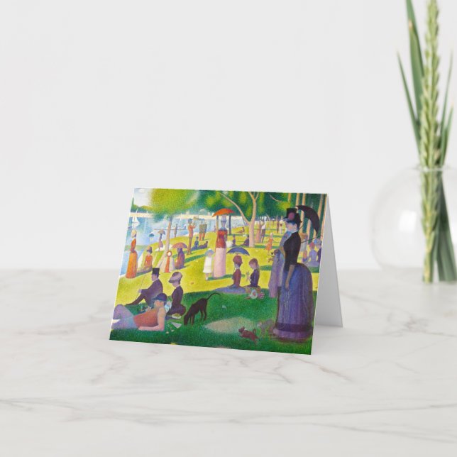 Carte de note de Jatte de La de Seurat grande (Devant)
