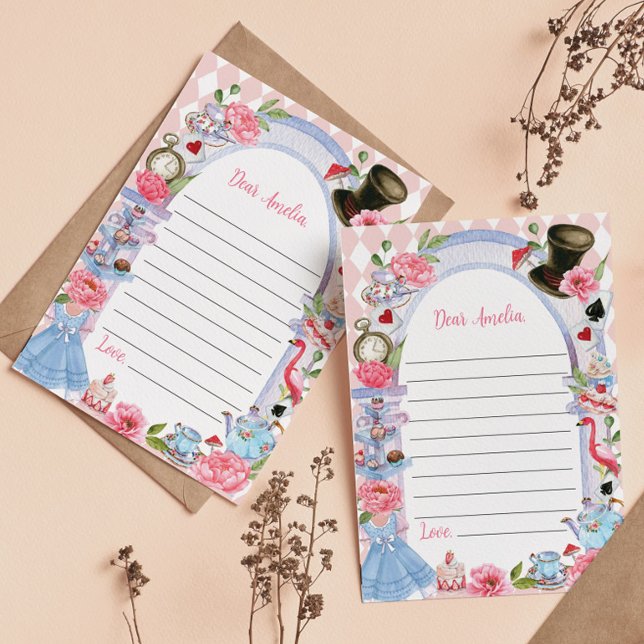 Carte de note de la capsule de temps Alice au pays (Créateur téléchargé)