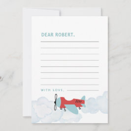 Carte de note de la capsule de temps de vol de l'a