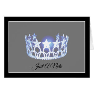 Carte de note de la Couronne bleue style Miss USA