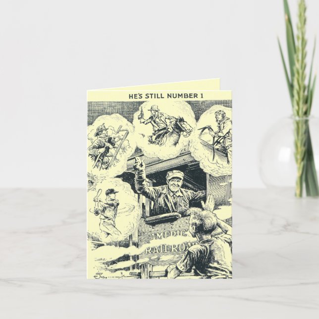 Carte de note de l'ingénieur du train ferroviaire  (Devant)