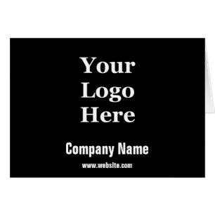 Carte de note de logo de l'entreprise Black & Whit