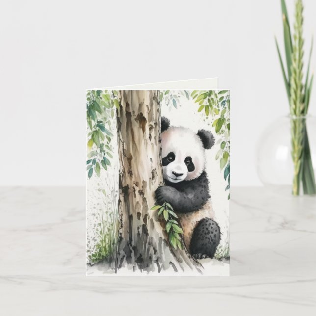 Carte de note de l'ours Panda (Devant)