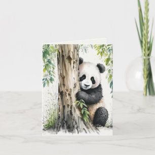 Carte de note de l'ours Panda