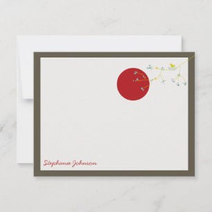 Carte de note de Merci de bébé d'oiseau et de