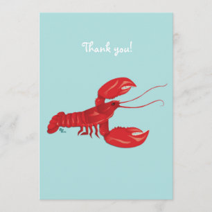 Carte de note de Merci de homard