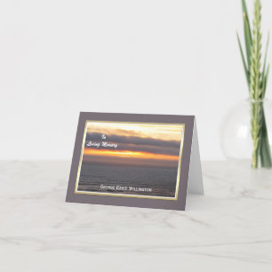 Carte de note de Merci de sympathie  -- Avant de