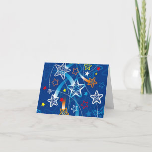Carte de note de motif de Shooting Stars
