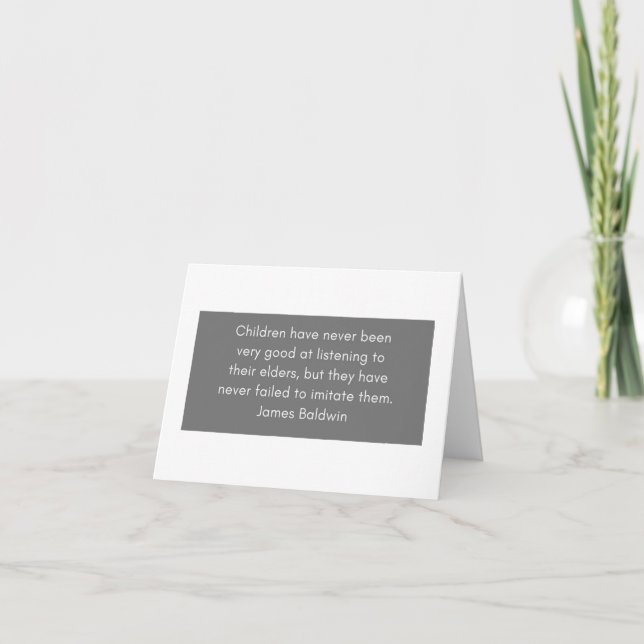 Carte de note de motivation James Baldwin (Devant)