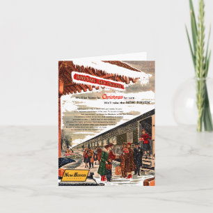 Carte de note de Noël 1947 de New Haven Railroad