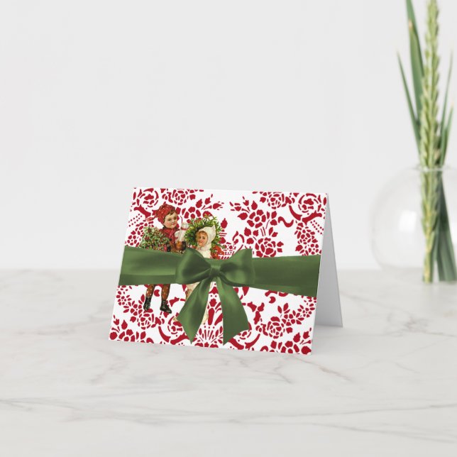 Carte de note de Noël Damas (Devant)