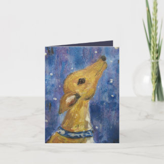 Carte de note de Noël Greyhound Whippet