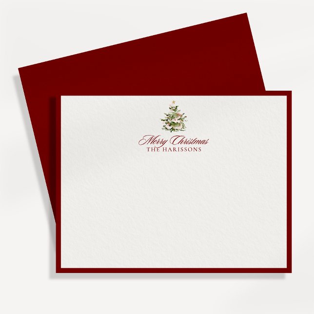 Carte de note de Noël Joyeux Arbre de Noël (Créateur téléchargé)