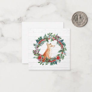 Carte de note de Noël Woodland Fox