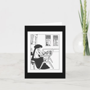 Carte de note de Nouveau d'art de Beardsley Isolde